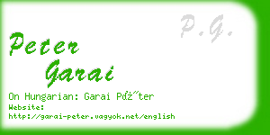 peter garai business card